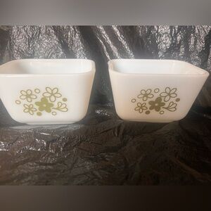 Vintage Pyrex Crazy Daisy Spring Blossom Refrigerator Dish 501B 1-1/2 Cup